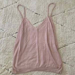 Anthropologie knit tank, light pink, size M